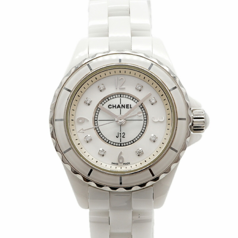 Chanel J12 Diamond H2570 White Dial Women's Watch